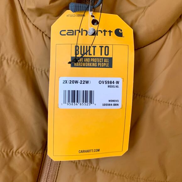 Carhartt Women’s Vest 2X 20-22W Rain Defender Rugged Flex Lightweight Insulated - Picture 7 of 12